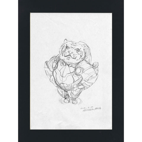 Tiger in Mech Suit Sketch