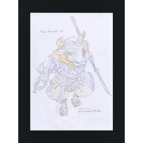 Monk Warrior Ox Sketch