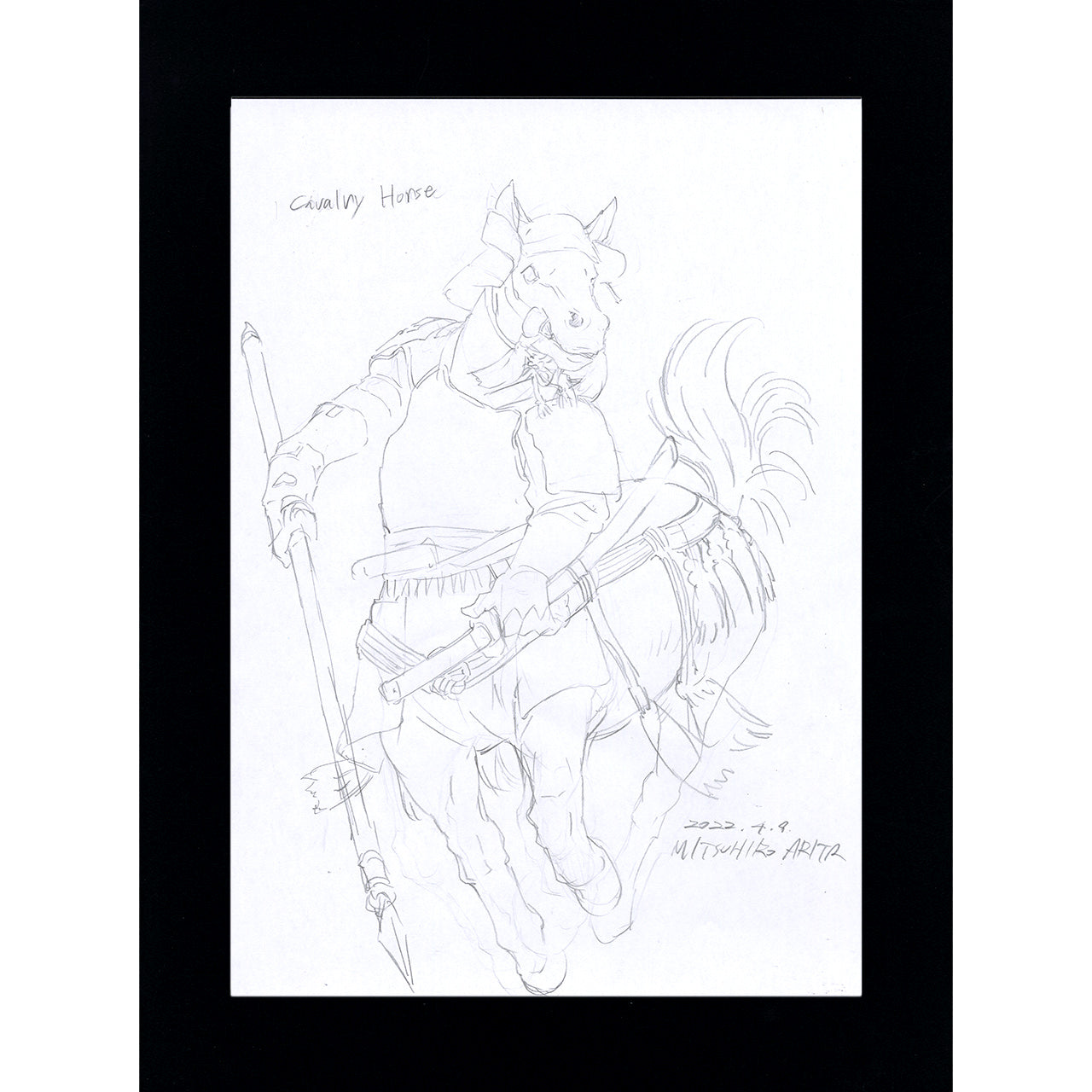Cavalry Horse Unused Sketch